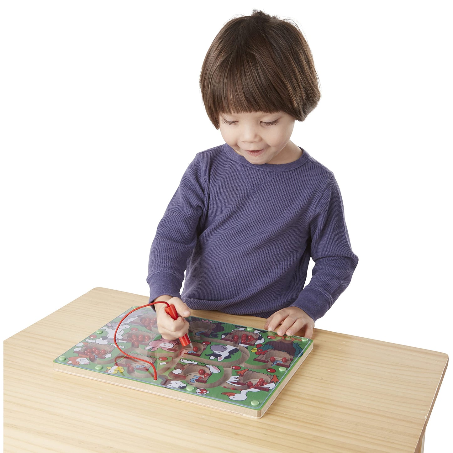 Melissa & Doug Magnetic Wand Number Maze - Wooden Puzzle Activity Learning Toys, Travel Activities for Kids, Magnetic Maze for Toddlers and Kids Ages