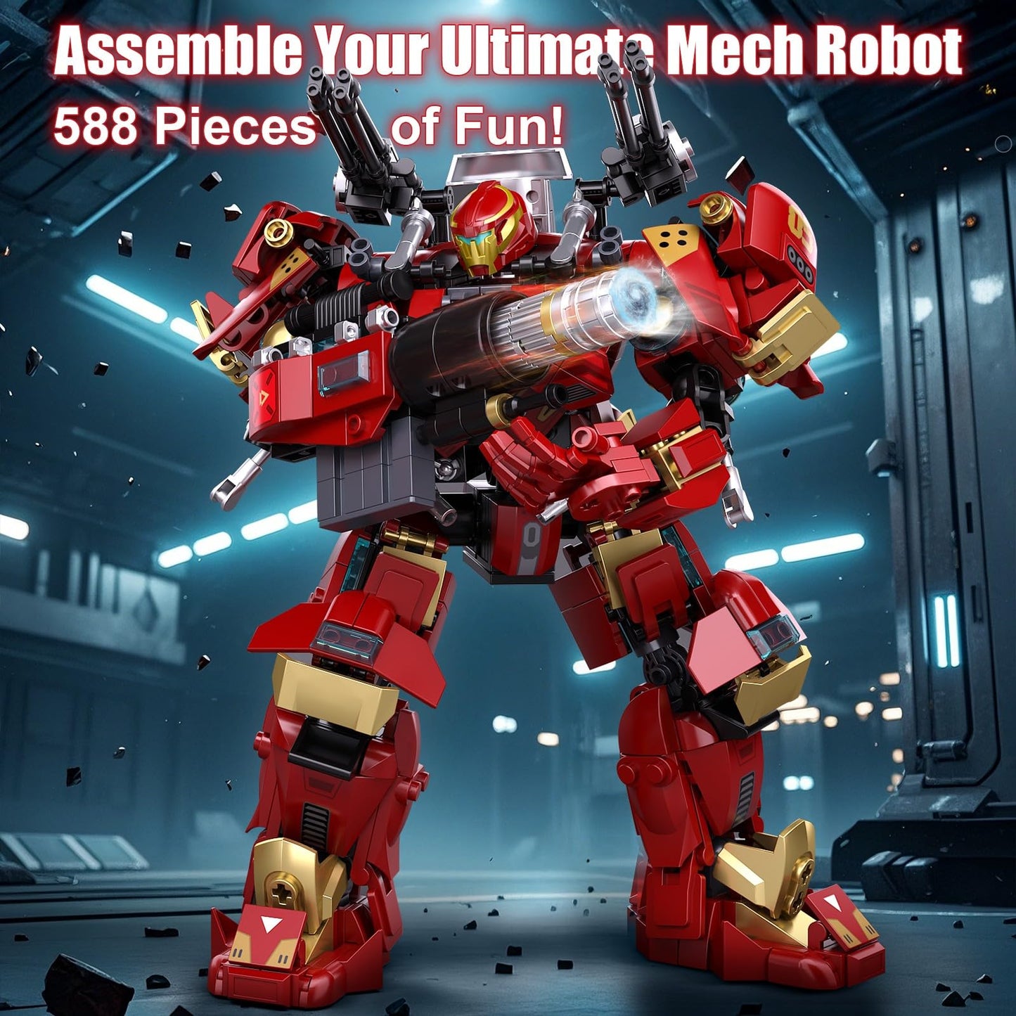 ibrickpark IBLOTIME Mech Robot Building Set, 588 PCS