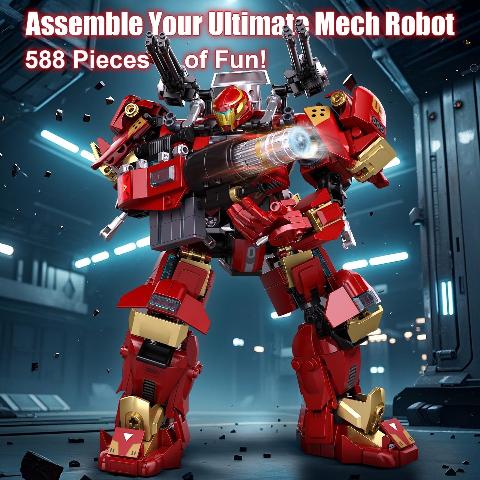 ibrickpark IBLOTIME Mech Robot Building Set, 588 PCS