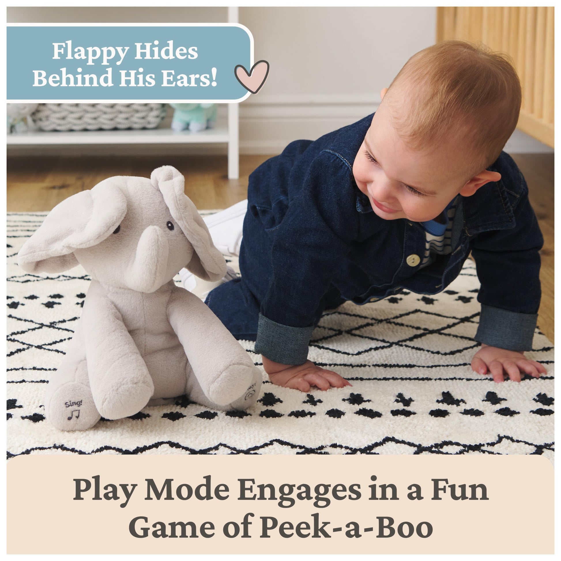 GUND Baby Flappy Elephant 12-Inch Interactive Animated Musical Baby Toy