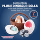 Cre8tive Minds Basket of Baby Dinosaur Plush Dolls, Super Soft Dinosaur Plushy Set, 7-Piece Toddler Toys for All Ages, Includes 3 Dinos, Dino Eggs