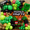 ALL-IN-1 Black Brown & Green Balloon Arch Kit with BONUS Green FOIL Balloon & Game Controller Balloons for Birthday Decorations - Green Brown Black