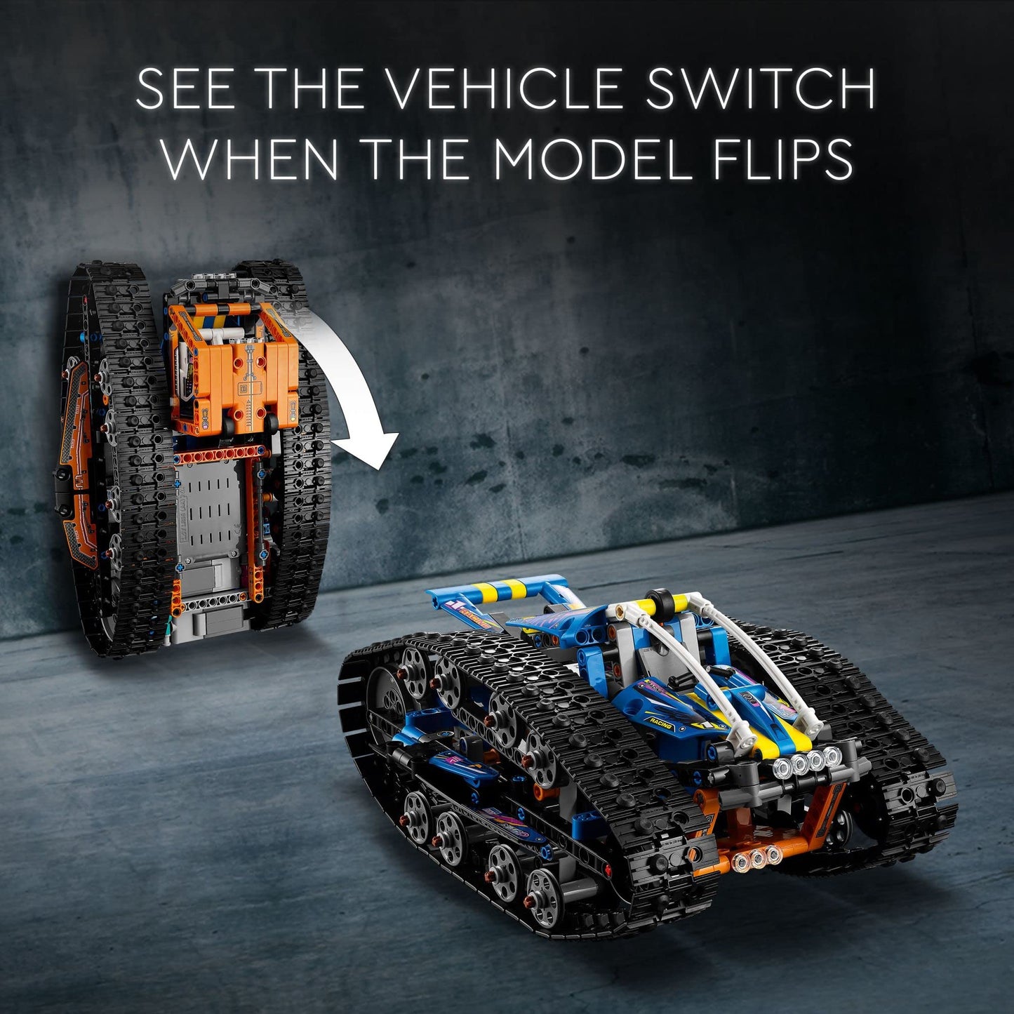 Lego Technic App-Controlled Transformation Vehicle 42140, Off Road Remote Control Car, Building Car Kit That Flips, 2in1 RC Truck and Race Car Toy,