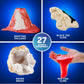 Discovery Planet Earth Science Kit for Kids| 27 Science Experiments| Erupting Volcano, Slime Lava, Geodes, Grow Crystals, Dino Fossil| STEM Geology