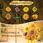Van Gogh Sunflower Building Set, Adjustable Flowers Bouquet for Adults Teens, 1009PCS Botanical Collection Compatible with Lego, Home Decor, Gift