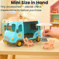 OLEOCA Family Ice Cream Truck Toy - Dessert Food Truck Playset with Cash Register, Chairs & Umbrella, Dollhouse Pretend Play Vehicle, Gift for Kids