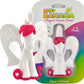 Baby Banana® Unicorn Toothbrush and Teether. Butter Soft Food Grade Bendable silcone with Feather bistles to gnaw on for All Baby Ages. Family-Owned