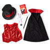 Melissa & Doug Magician Role Play Costume Set - Includes Hat, Cape, Wand, Magic Tricks