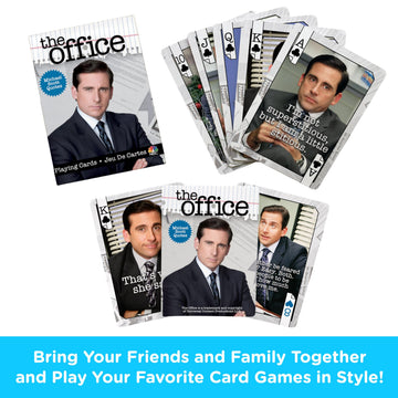 AQUARIUS The Office Michael Quotes Playing Cards - Michael Themed Deck of Cards for Your Favorite Card Games - Officially Licensed The Office