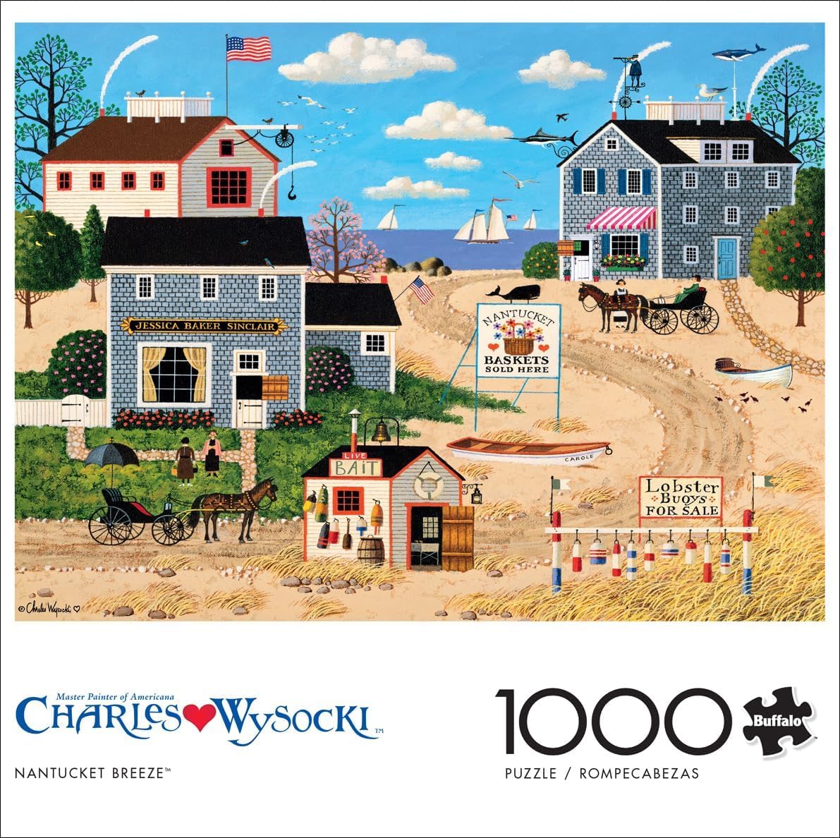 Buffalo Games - Charles Wysocki Nantucket - 1000 Piece Puzzle for Adults