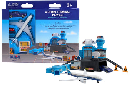 Daron Boeing 787 Airport Playset Building Toy Die-Cast Plane Ages 3+