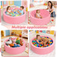 Imitation Teddy Foam Ball Pits 35.4"x 11.8" Soft Round Playpen for Toddlers and Pets with Soft Memory Sponge for Babies Indoor and Outdoor Game Pink