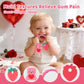 Baby Teething Toys, Baby Valentines Day Gifts, Valentines Gifts for Toddlers, Baby's Valentine Teether Toys with Heart Shape for Infants 3-12 Months
