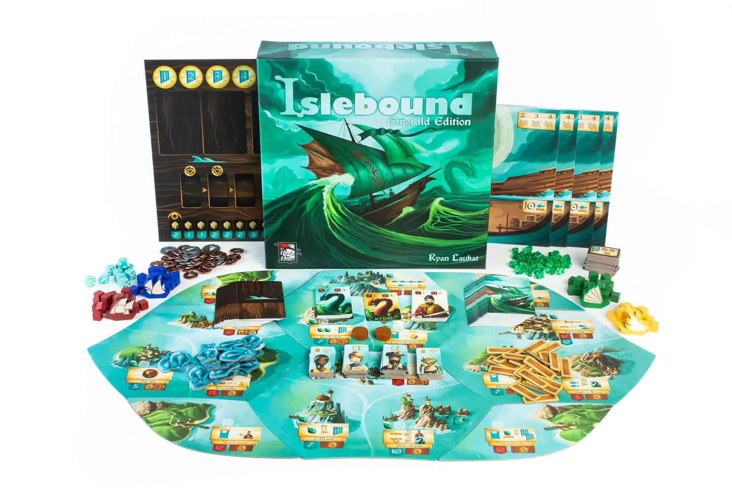 Islebound Emerald Edition | Red Raven Games | Exploration Board Game | 2-4 Players | Ages 12+