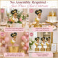 ArtPaperWonders Gold Princess Centerpieces 3 Piece Set - 10 Inch Double-Sided on Sticks - African American Royal Baby Shower Birthday Table