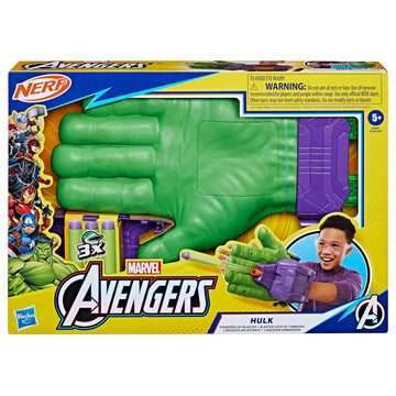Marvel Avengers Hulk Thunderclap Blaster Roleplay Toy with 3 NERF Darts, Super Hero Toys for Kids Ages 5+