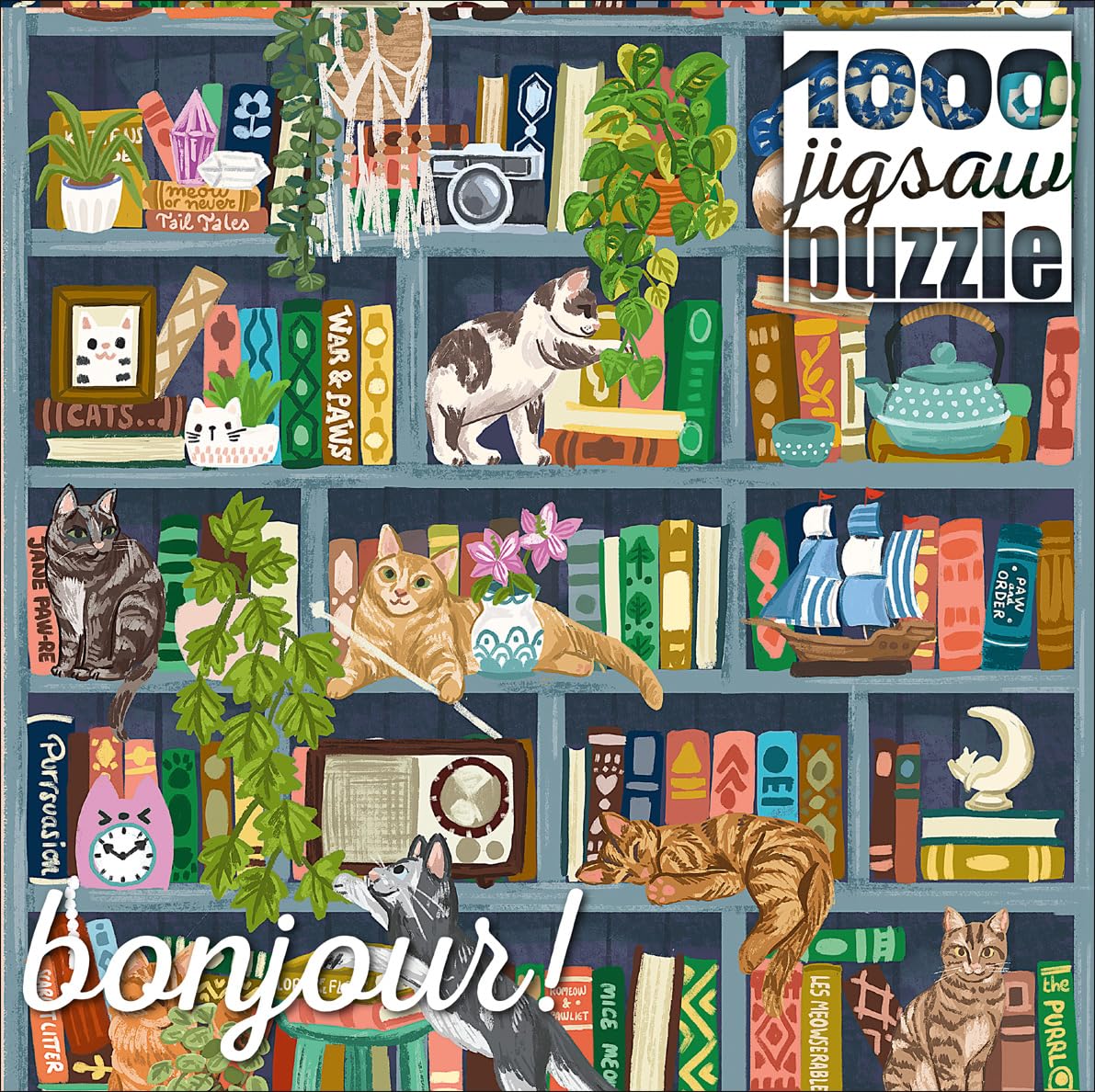 Buffalo Games - Cats at Home Library - 1000 Piece Jigsaw Puzzle for Adults