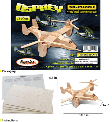 Puzzled Osprey Wooden 3D Puzzle Construction Kit
