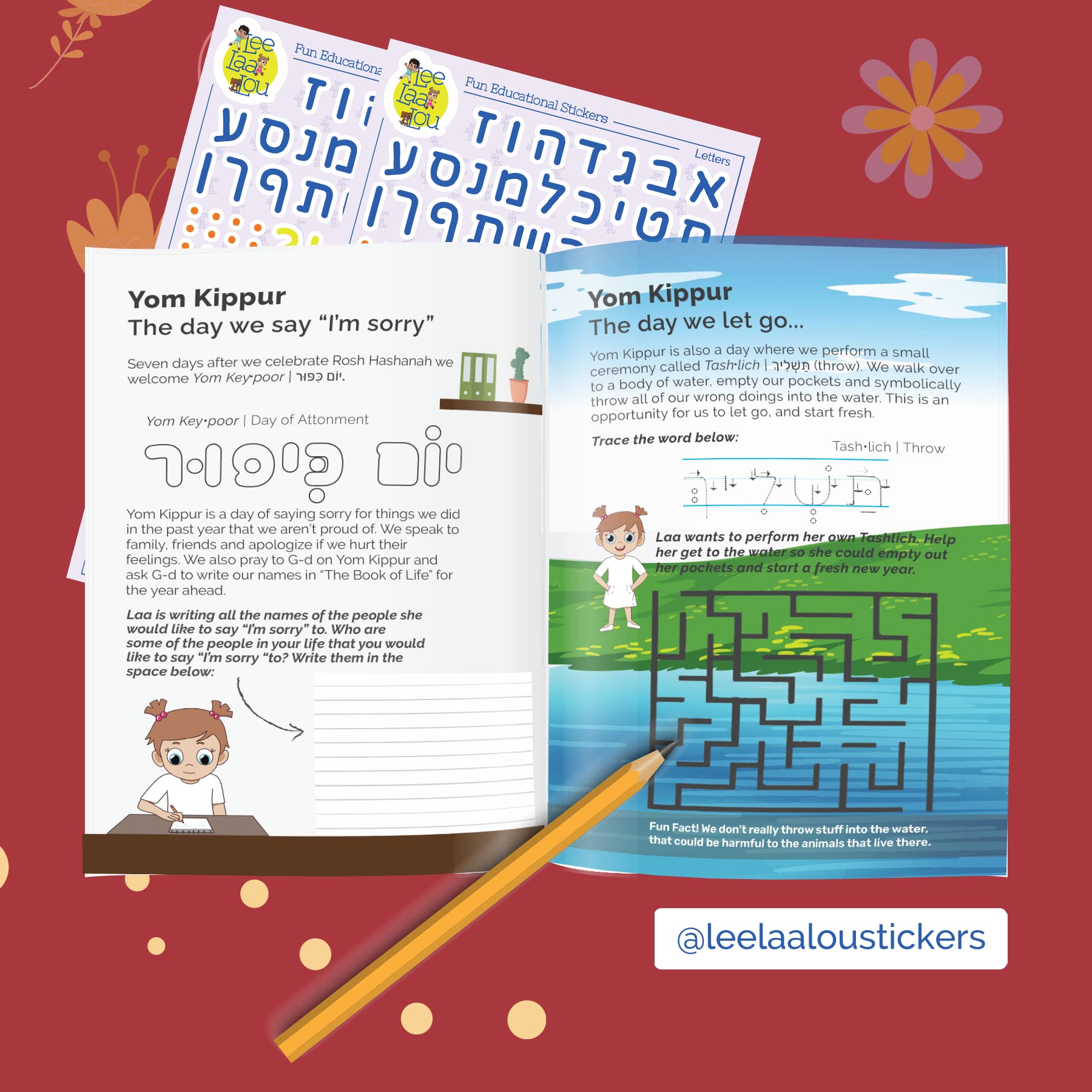 The Jewish Holidays of Tishrei - A Sticker Activity Booklet. 200+ Stickers, 24 Pages, Rosh Hashanah, Yom Kippur, Sukkot, Shmini Atzeret and Simchat