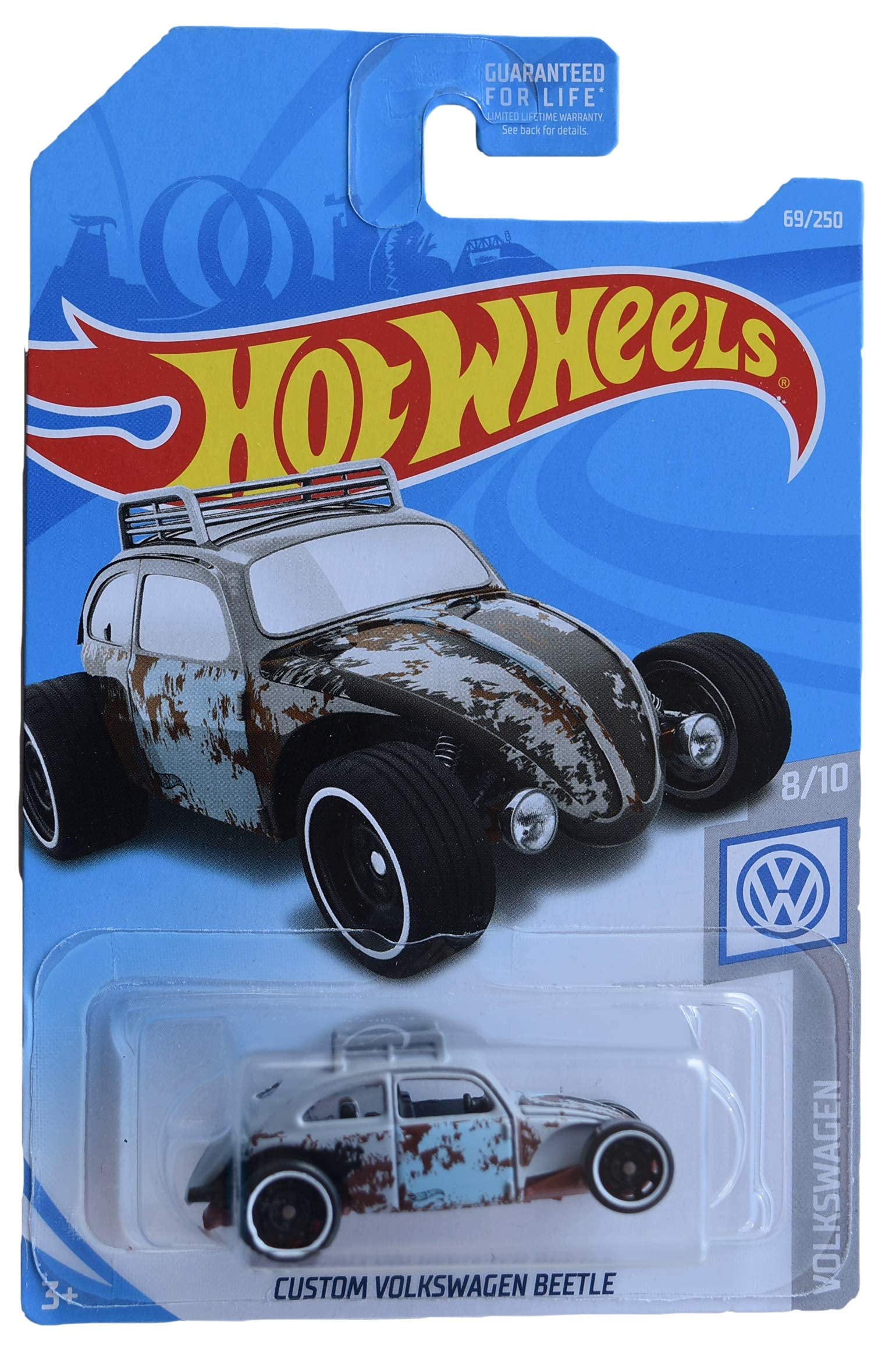 Hot Wheels Custom Volkswagen Beetle, [Gray] 69/250 Volkswagen Series 8/10