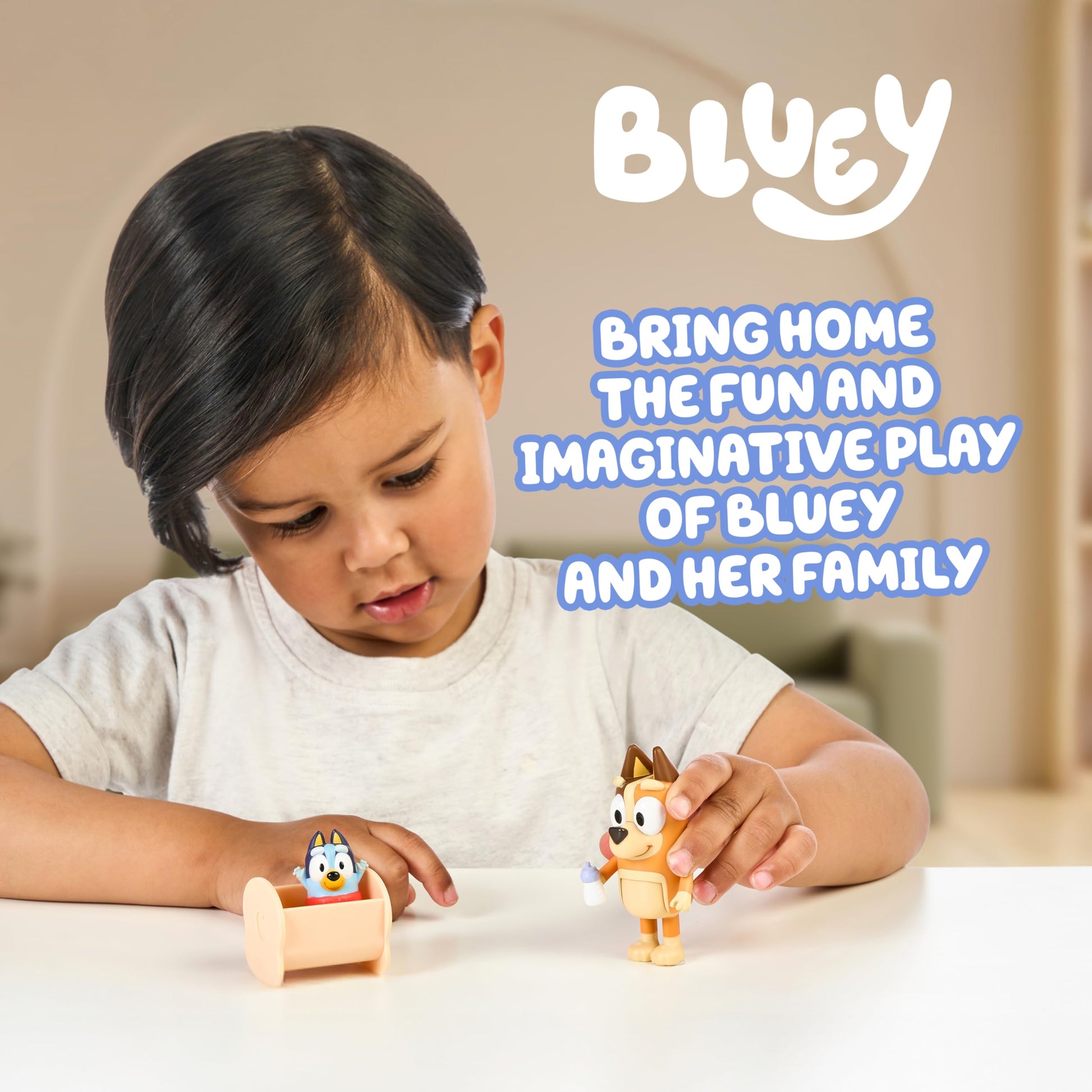 Bluey Baby Race Figure 2-Pack, Chilli & Baby in Cradle