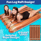 Giant Multi-Person Inflatable Log Raft Swimming Pool Float, 5+ Feet Long