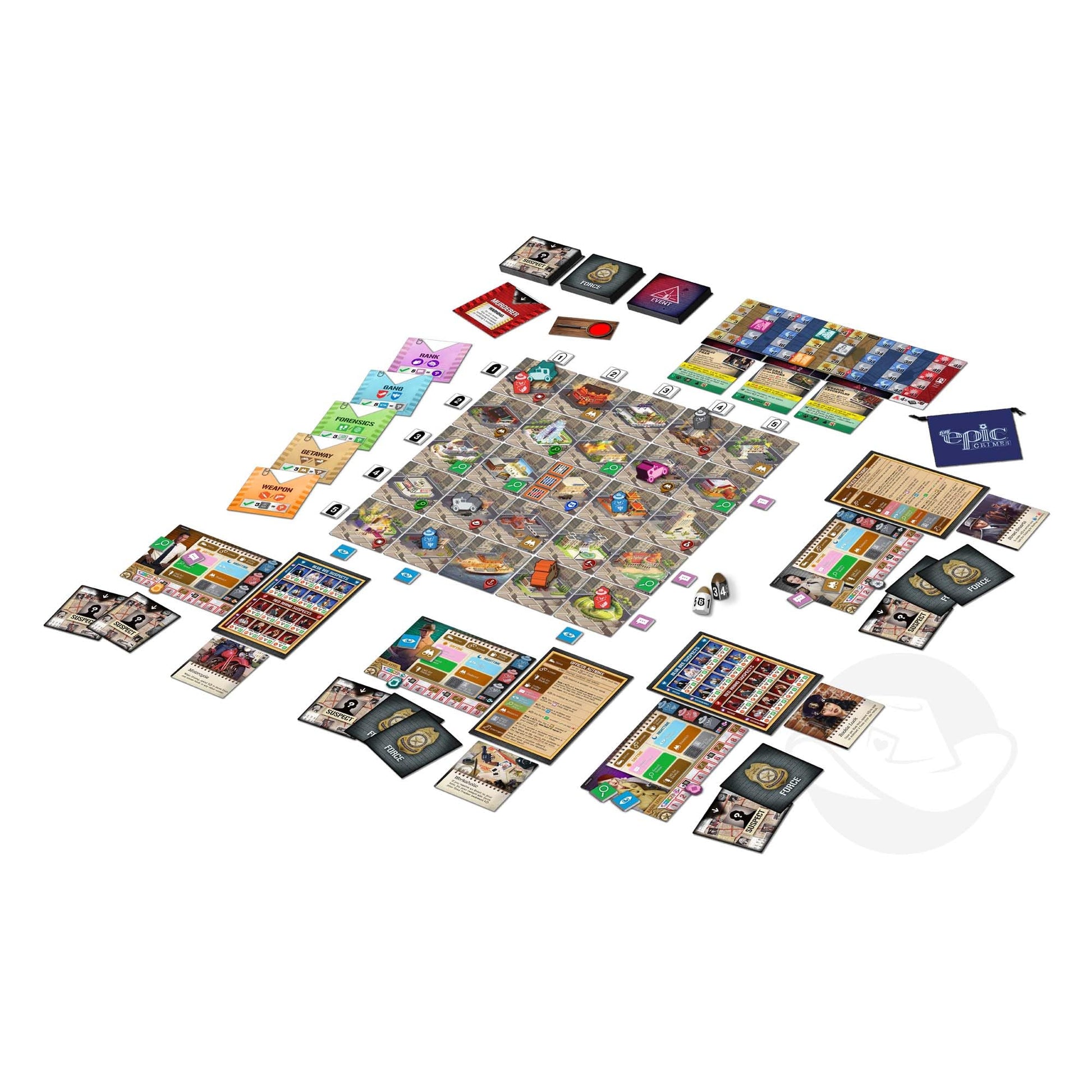 Tiny Epic Crimes | Murder Mystery & Deduction Board Game for Adults & Teens | 1-4 Players, 30-60 Min | Featuring the Decoder System