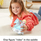 Fisher-Price Little People Toddler Toys Disney Frozen Elsa & Nokk Figure Set with Lights & Sounds for Preschool Pretend Play Kids Ages 18+ Months
