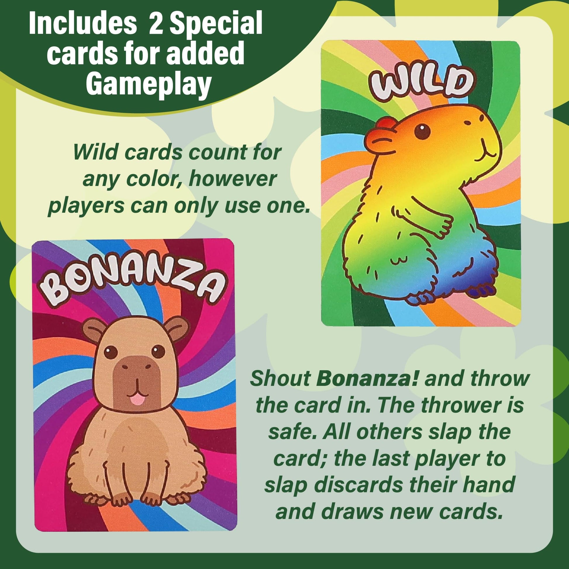 Aquarius Capybara Bonanza Card Game - Fast-Paced Family Party Card Game for Kids Teens and Adults, Strategy & Chaos Gameplay, Ages 8+, Capybara