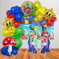 Mario Birthday Party Supplies, 133Pcs Balloons Arch Garland Kit, Assorted Latex Foil Balloons for Mario Birthday Party Decorations