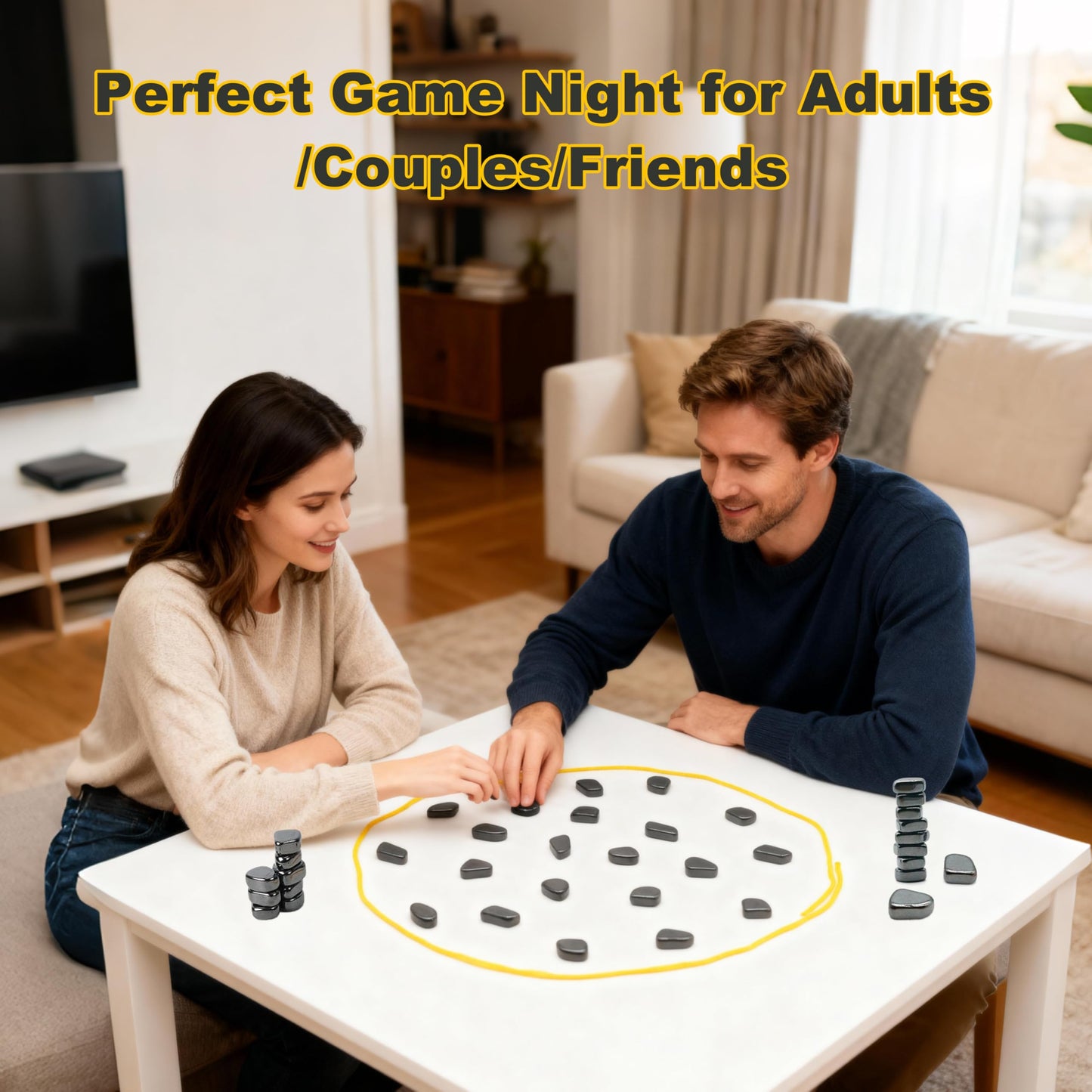 Chess Game with 24 Stones, Christmas Family Games for Kids and Adults, Best Multiplayer Strategy Board Games for Family Game Night, Indoor Outdoor