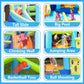 Doctor Dolphin Inflatable Water Slide, Water Bounce House for Kids, Waterslide Bounce House for Backyard, Blow Up Bouncy House for Outdoor Wet and Dry