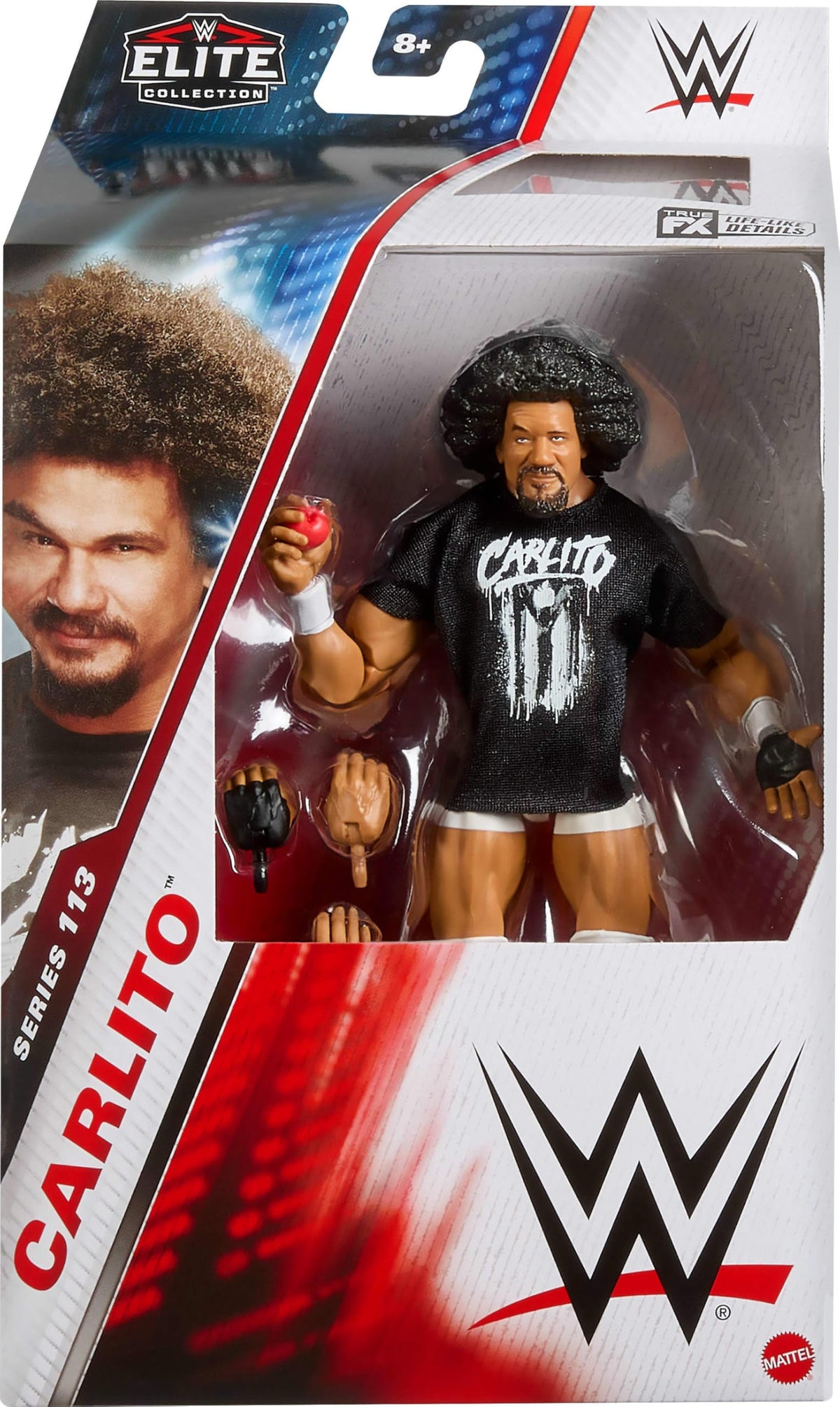 Mattel WWE Elite Action Figure & Accessories, Series #113 6-inch Collectible 6-inch Collectible John Carlito with 25 Articulation Points & Swappable