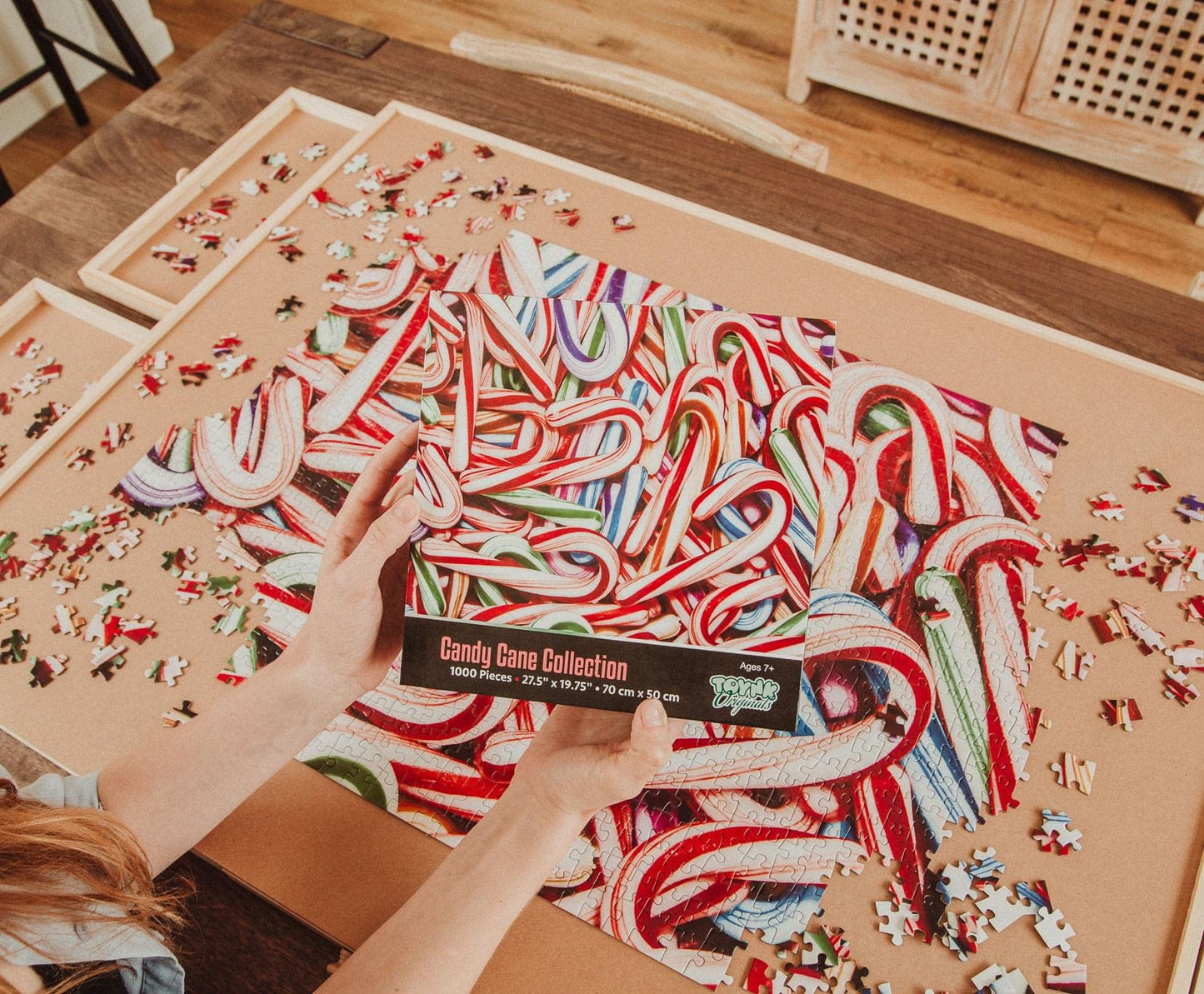 Candy Cane Collage 1000-Piece Jigsaw Puzzle for Adults | Brain Teaser, Educational Developmental Toys & Games, Building Kit Activities to Encourage