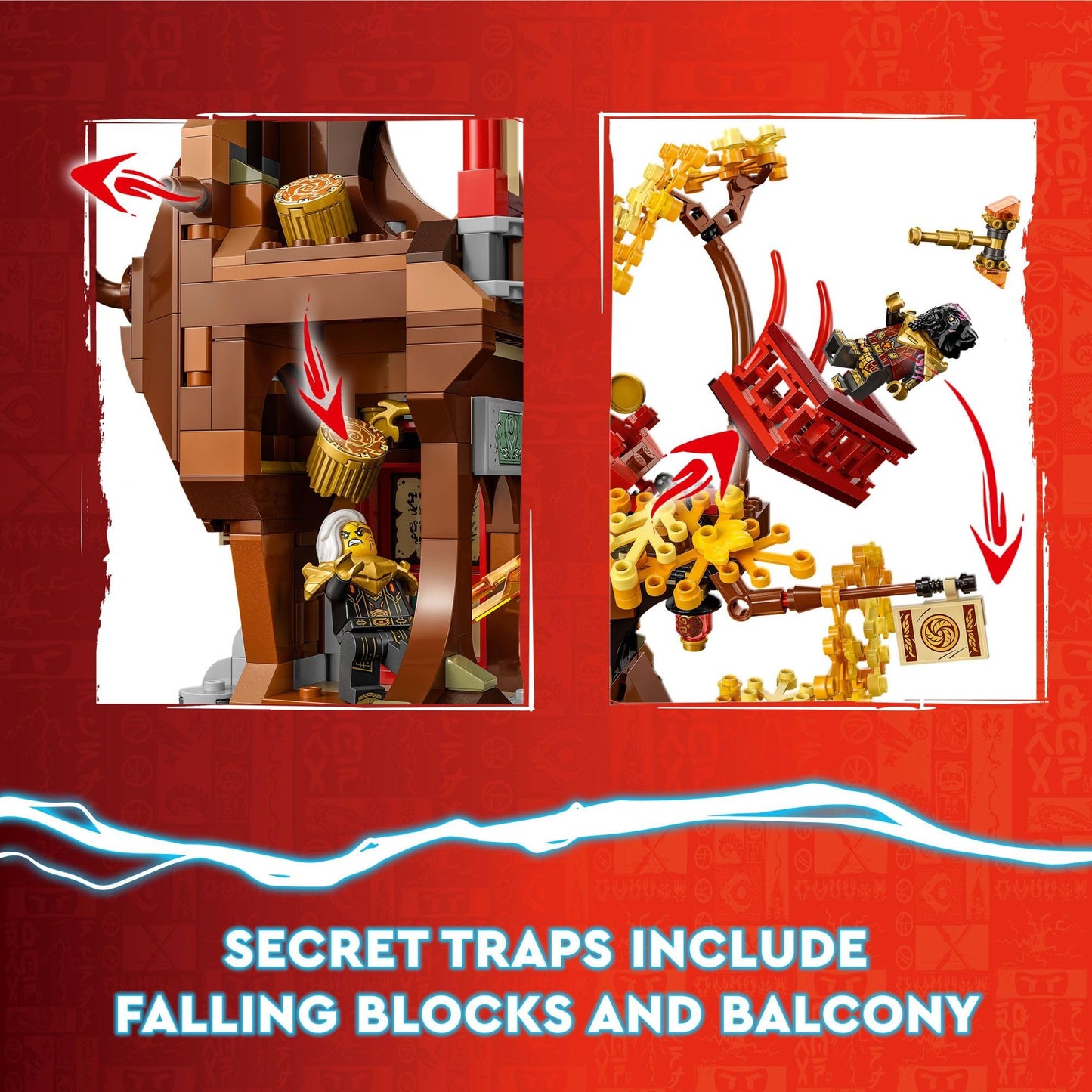 LEGO NINJAGO Temple of The Dragon Energy Cores 71795, Building Toy with a NINJAGO Temple and 6 Minifigures Including Cole, Kai and NYA' Gift for Kids