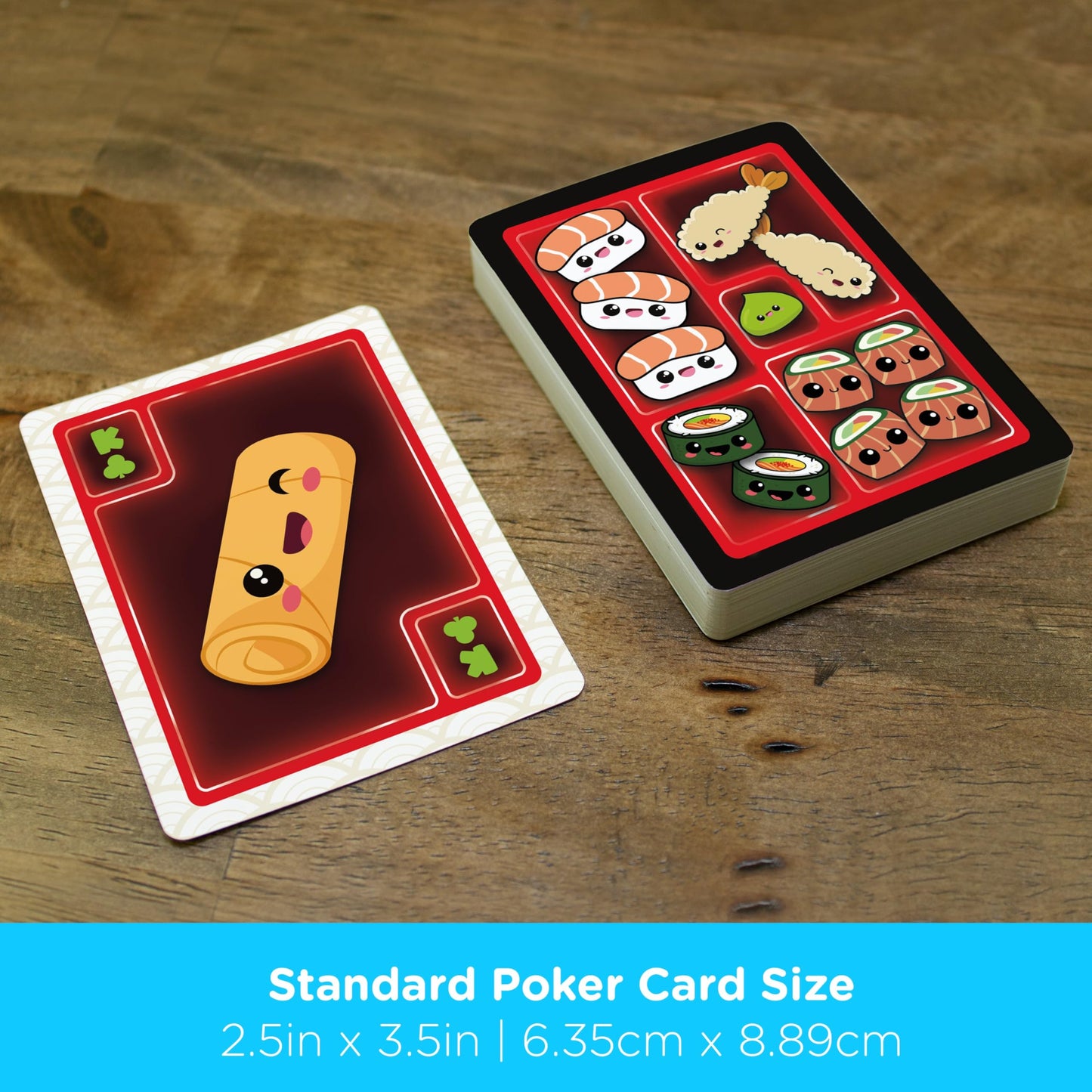 Aquarius Bento Box Playing Cards -Bento Box Themed Deck of Cards for Your Favorite Card Games - Officially Licensed Merchandise & Collectibles, 2.5 x