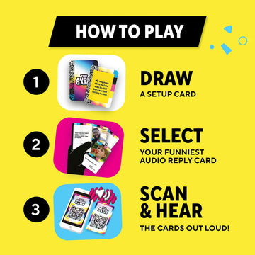 The Audio Game - A Raunchy Card Game - Use Viral Social Media Clips to Roast Your Friends - Hear The Hilarious Cards - Game Night Must Have (17+)