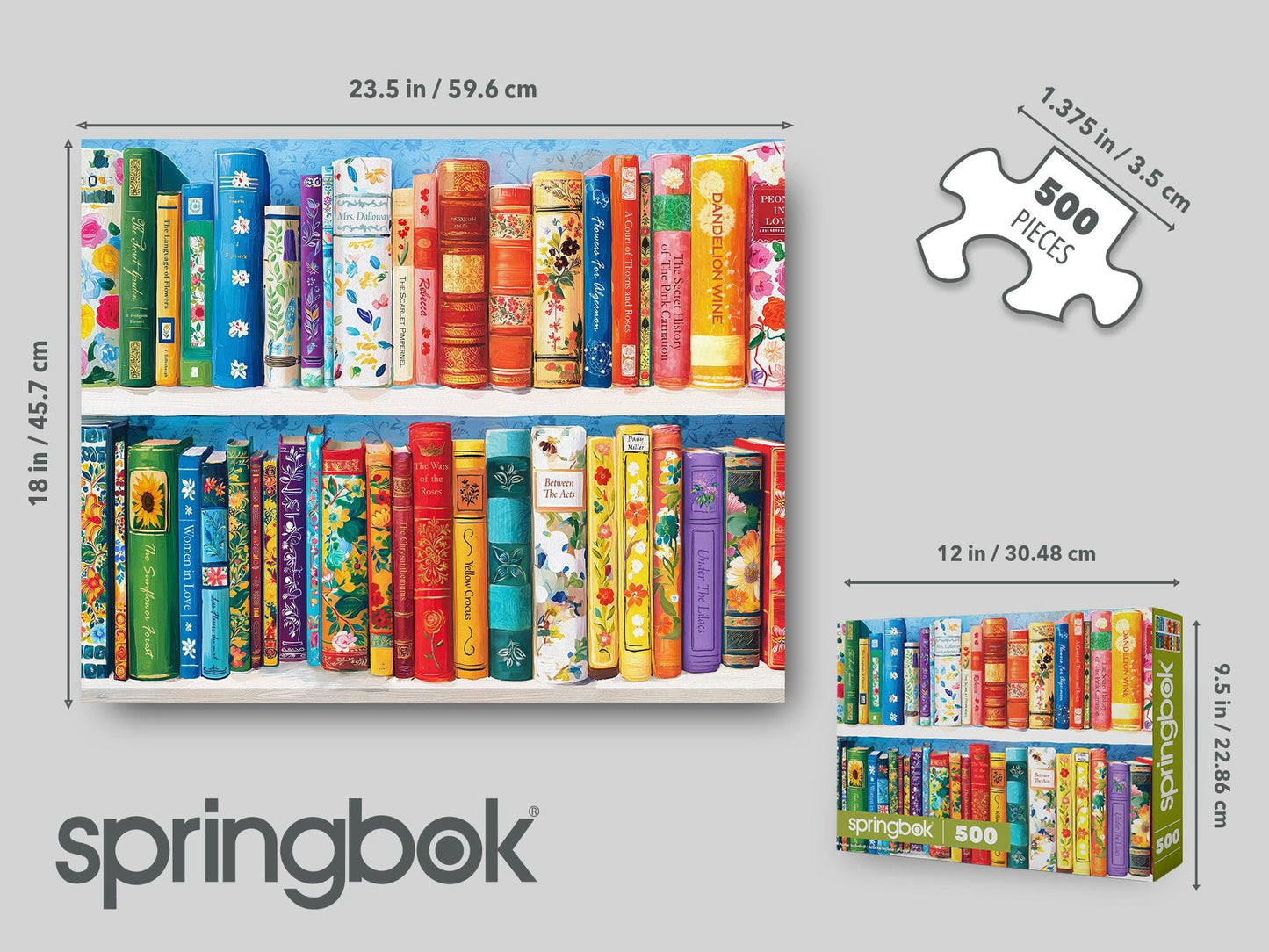 Springbok Books in Bloom 500 Piece Jigsaw Puzzle for Adults