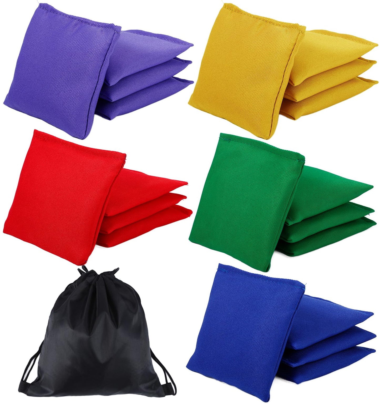 Cptoion 20 Pack Bean Bags, 3.9 x 3.9 Inch, 5 Colors