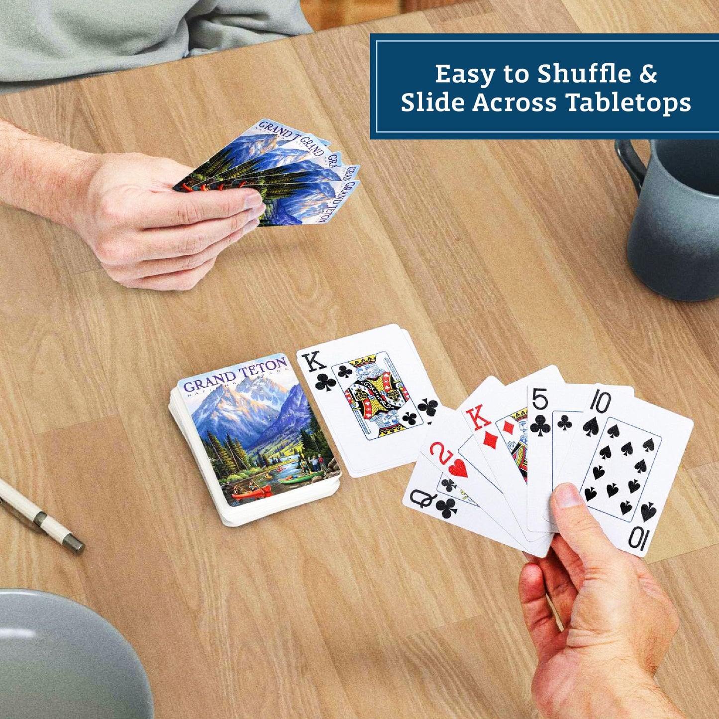 Boardwalk Puzzles Premium Featherlight Unique Playing Cards, Fun Themed Deck for Home and Travel | Grand Teton National Park