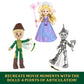 Mattel Universal Pictures’ Wicked: for Good Oz Story Set 5 Small Dolls Wearing Signature Looks, 1 Animal Friend & 5 Storytelling Accessories