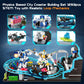 Robot Space Roller Coaster Building Toy for Kids,1293 Pieces Roller Coaster Amusement Park Block Building Set, Interactive Space Station Construction