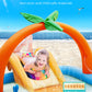 Inflatable Kids Pool, Kiddie Pool with Water Slide, Coconut Palm Sprinkler
