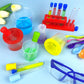 24PCS Educational Lab Science Experiments Early Learning Kit for Boys and Girls with Many Tools Droppers Plastic Test Tubes with Caps Lab Science