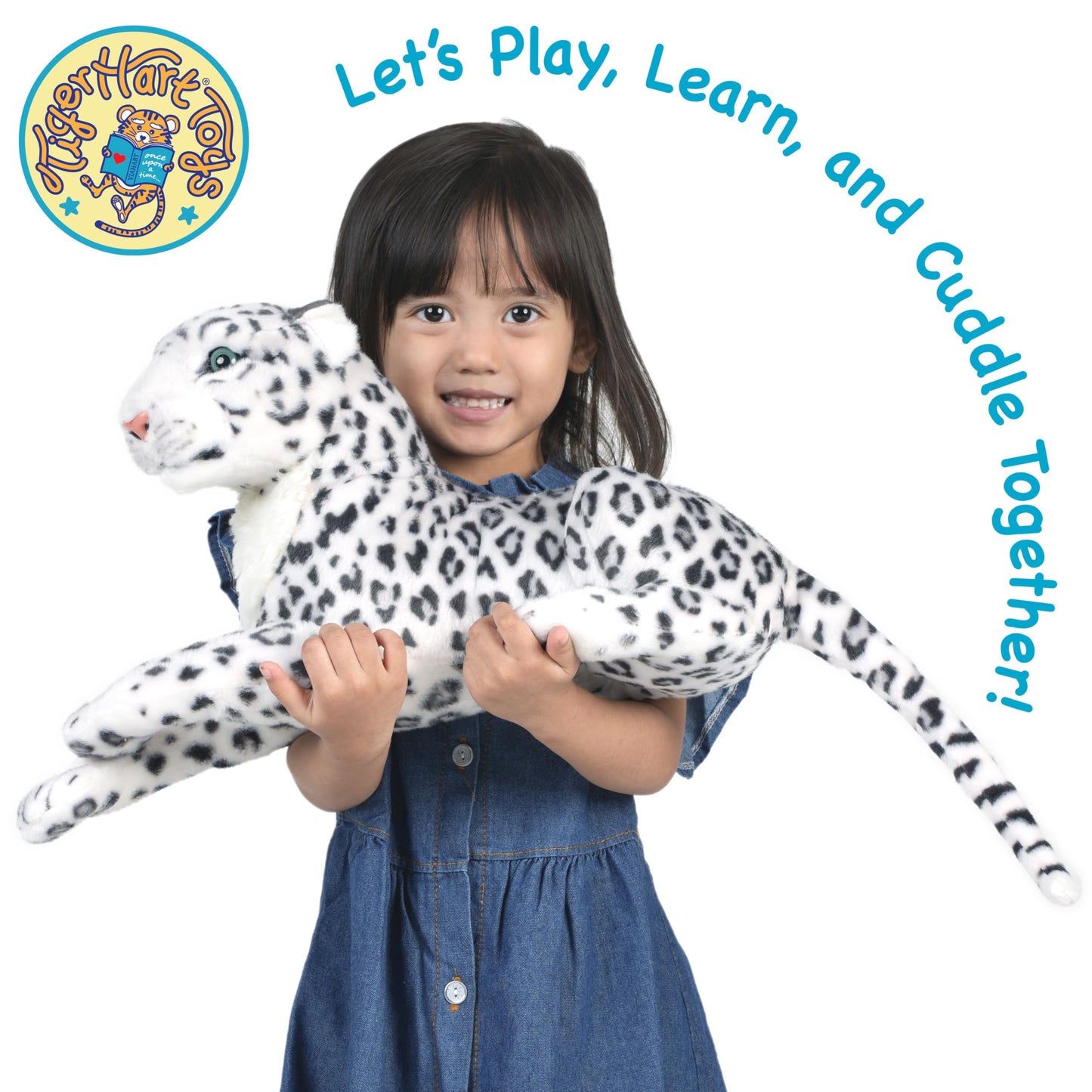 TigerHart Sinovia The Snow Leopard - Squeeze Me! - 17 Inch Stuffed Animal Plush