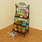 SAMCAMI Dollhouse Furniture Flower Stand Set (11pieces) - Vintage Metal Plant Stand and Other Miniature Accessories for 1 12 Scale Dollhouse Balcony