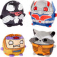 Mattel Marvel Cuutopia Set of 4 Plush Figures, Instant Collection of 5-inch Soft Rounded Pillow Toys Inspired by Fan-Favorite Characters