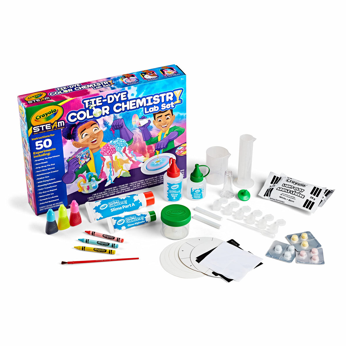 Crayola Tie Dye Color Chemistry Set for Kids, STEAM/STEM Activities, Educational Toy, Ages 7, 8, 9, 10