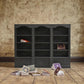 1:18 Scale Large Wall Bookshelf for Dollhouse - 3D Printed Bookcase Model for Miniature Books Collection (Black)