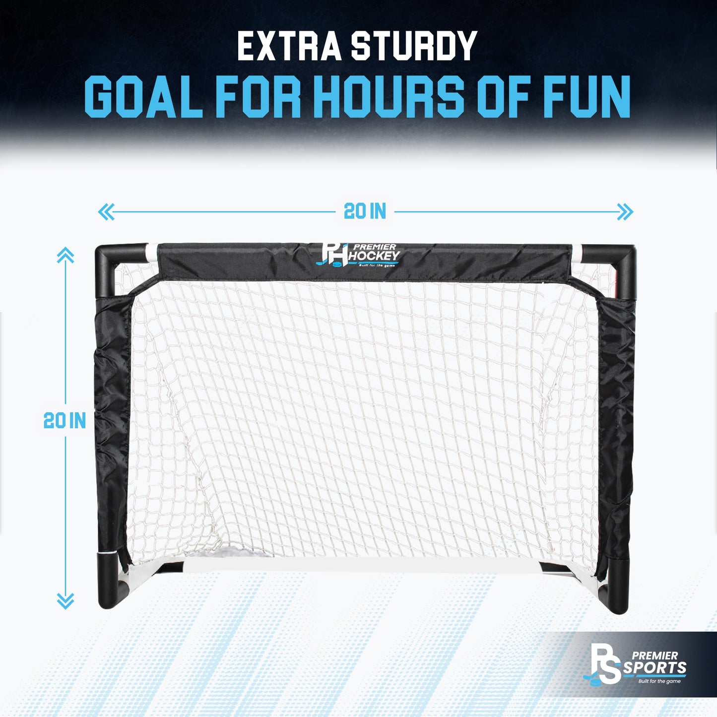 Knee Hockey Set - Complete 2-Player Indoor Kit with Mini Goal
